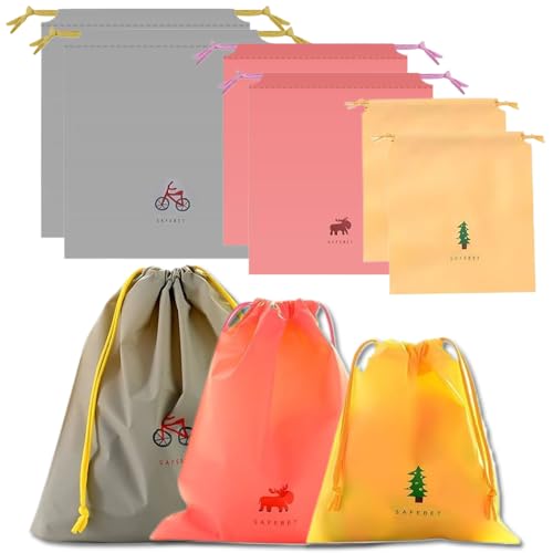 【送料無料】収納ポーチ 巾着袋 防水ポーチ 靴袋 着替え袋 トラベルポーチ 3サイズ S/M/L 6 ...