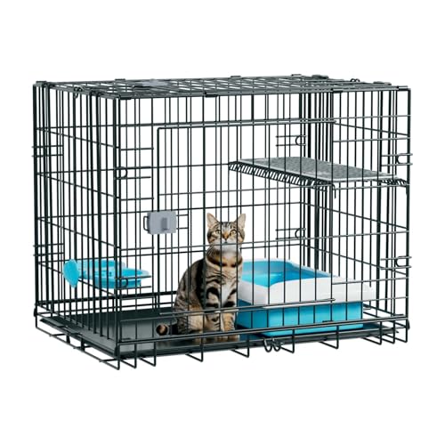 【送料無料】Ksmsem 猫ケージ 可折ペットケージ 猫・犬・小動物用 旅行＆防災対応 省スペース 軽量丈夫..