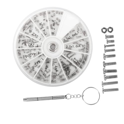 【送料無料】【FUYUERO】120ピース眼鏡修理キット、メガネ ネジ、小さなネジ、ナット、ユニバーサルド..