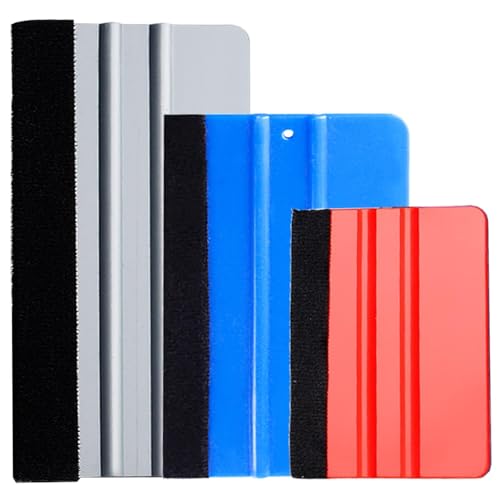 【送料無料】FUYUERO スキージー 3ピースの異なるサイズのゴム製スクレーパーフェルトセット、スキージ..