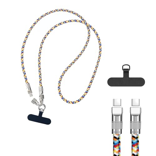 【送料無料】[FUYUERO] タイプc ストラップ, 65W Type C ケーブル 30CM ハンドストラップ付き,一つで二..
