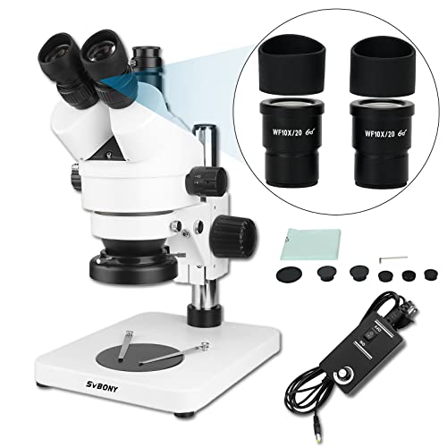 【送料無料】SVBONY SM402 実体顕微鏡 三眼式 ズーム式 検査用 7x-45x倍率 高倍率 360°回転式ヘッド 作..