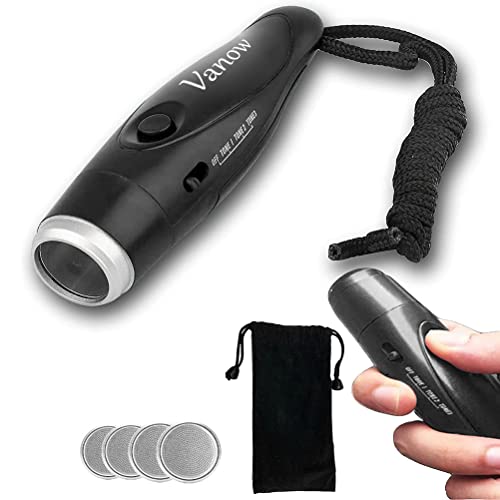 【送料無料】電子ホイッスル 電子笛 3種類ホイッスル音 ブラック 大音量 120db ボタン電池 収納袋 日本..