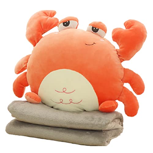 【送料無料】(APOSITV)かに ぬいぐるみ ブランケット ひざ掛け クッション 大きめ 収納 柔らかい かわ..