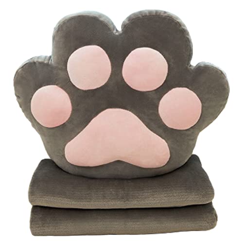【送料無料】(APOSITV)肉球 クッション ブランケット ひざ掛け ぬいぐるみ 大きめ 収納 柔らかい ふわ..