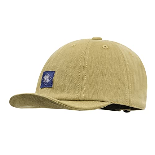 【送料無料】[Clape] 短いツバキャップ メンズ コットン100% アンパイアキャップ 軽薄 無地 柔らかい つばの短いキャップ 紫外線対策 ショートブリムキャップ おしゃれ カジュアル 短い帽子 登山 釣り アウトドア 短いつば 野球帽 調節可能 男女兼用