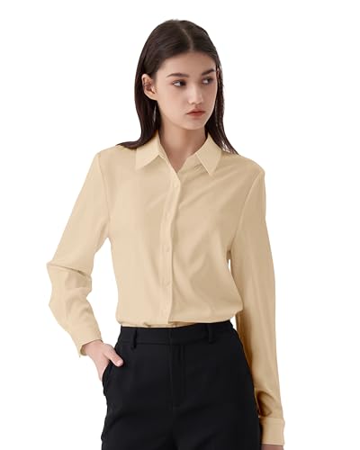 【送料無料】[YASHIGE] ブラウス ワイシャツ カッターシャツ レディース ドレスシャツ 長袖 無地 通勤 ..