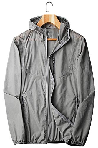 【送料無料】[Rortyno] 極薄 uvパーカー メンズ 超軽量 ウインドブレーカー 夏服 ウィンドブラスト フード付 ウインドジャケット 撥水 UVカット アウトドア ナイロンパーカー サバイバルジャケット 無地 速乾通気 釣り 登山ヤッケ