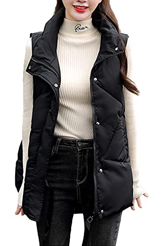 【送料無料】[Chubikime] ダウンベスト レディース ベスト ダウン ジャケット ノースリーブ アウター 立ち襟 防寒着 暖かい 冬 軽量 おしゃれ カジュアル アウトドア