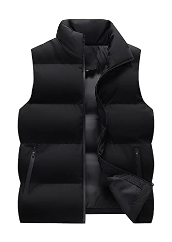 【送料無料】[Vilaria] ベスト メンズ ダウンベスト アウター 中綿ベスト ノースリーブ アウトドア 立ち襟 無地 秋 冬 軽量 保温 防寒 おしゃれ 大きいサイズ