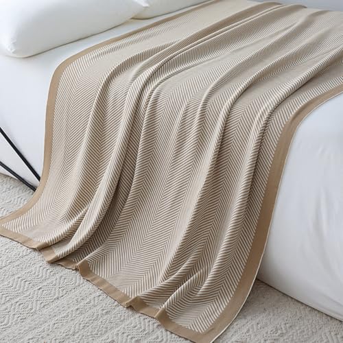 【送料無料】LumiSyne ニット ブランケット ヴィンテージ シェブロン ヘリンボーン 柄 シンプル 北欧風..