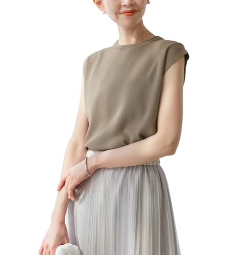 【送料無料】[ロペピクニック] イージーケア・UVカット・接触冷感・洗濯機OK ゼロスリーブニットプルオーバー レディース GDM15520