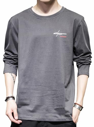 【送料無料】[OKJCON] tシャツ メンズ 長袖 秋 無地 綿 おしゃれ 大きいサイズ