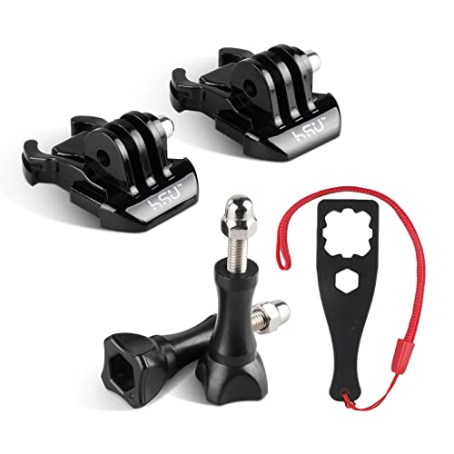 【送料無料】HSU gopro ベースマウント 2枚クイックリリースバックルマウント+2枚ネジ goproアダプター..