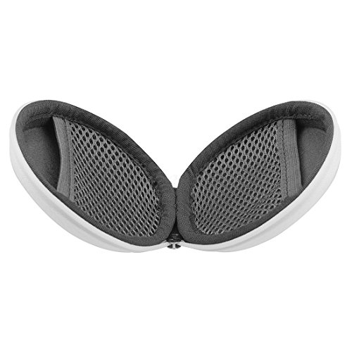 【送料無料】Geekria ケース Shield ヘッドホンケース 互換性 ハードケース 旅行用 ハードシェルケース AirPod JayBird Bose SoundSport Jabra Sport Powerbeats Monster isport に対応 収納ポーチ付属 (ホワイト シュリンク皮)