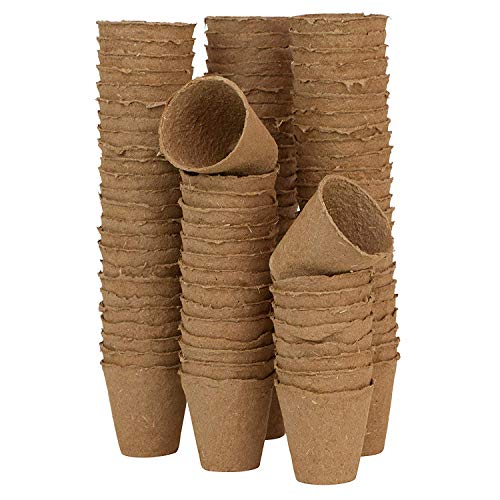 【送料無料】Skycabin 泥炭ポット 生分解性 円形6cm 100個セット 育苗用ポット 植物苗スターターカップ..