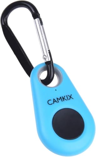 【送料無料】CamKix Bluetoothワイヤレステクノロジーを備えたリモートコントロールカメラシャッター-ドロップスタイル-iPhone / Androidで使用可能-ワンボタンコントロール-カラビナと取り外し可能なリング付きストラップが付属