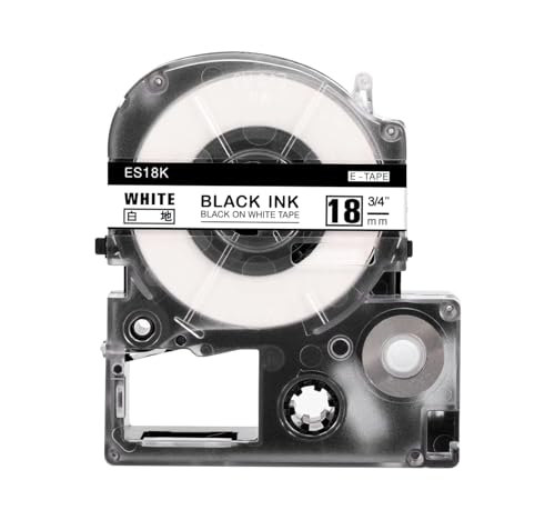 【送料無料】Hanseo Greateam 18mm テプラ 白 互換 キングジム テープカートリッジ テプラPRO 18mm SS1..