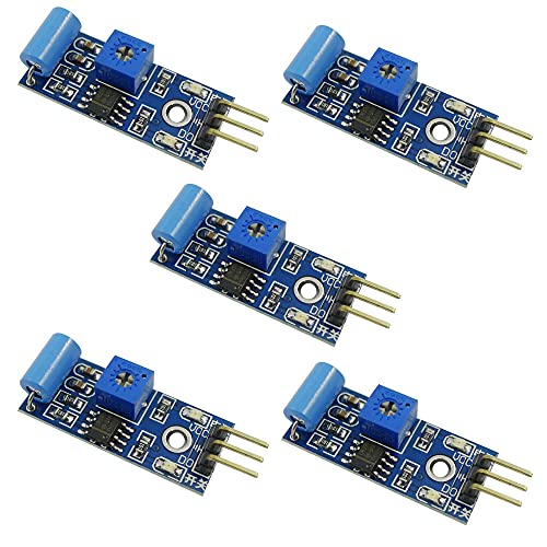 【送料無料】KKHMF 5個 SW-420 常時閉型 振動センサーNC型振動 警報器センサーモジュールArduinoと互換