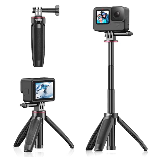 【送料無料】Ulanzi 自撮り棒 GoPro用 セルカ棒 3段伸縮 3way自撮り棒 伸縮一脚 三脚 ゴープロ用 DJI O..