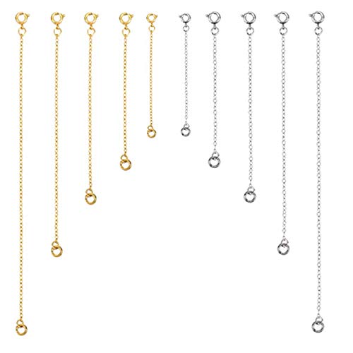 【送料無料】LIKENNY 延長 チェーン ネックレスの長さを調整用 ステンレス製 5cm 7.6cm 10.16cm 12.7cm..