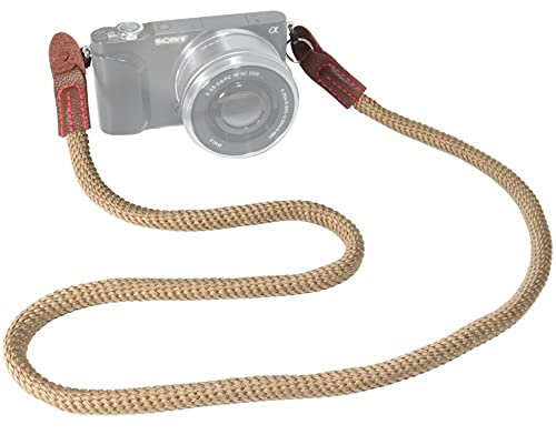 【送料無料】丸ひも タイプ カメラ ネックストラップ ソフト コットン 肩ひも 金属リング/リングカバー..