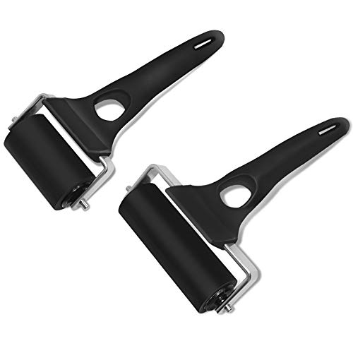 【送料無料】SENHAI ラバーローラーブレーヤー 2個 高耐久 グルーローラー 油絵ツール クラフト/プリン..