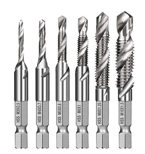 【送料無料】【TSUCIA】タップドリルセット ドリルビット 六角軸 面取りタップ 穴あけ ねじ切り タップ..