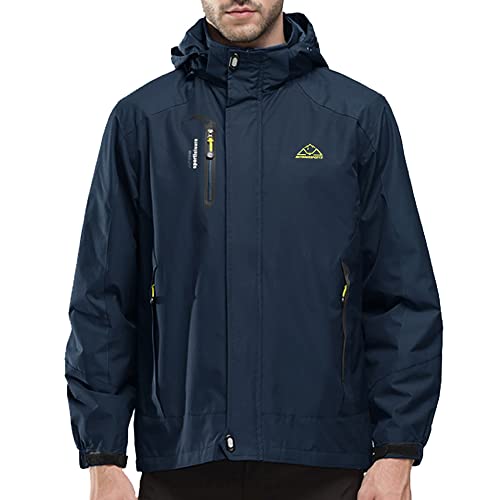 楽天フォーディア虹むすび【送料無料】[YSENTO] メンズ アウトドアジャケット 防風ジャケット ウォーキングウェア 脱着式フード 釣り 登山 ジャケット バイク ジャケット スポーツアウター 防撥水 透湿性 春秋冬