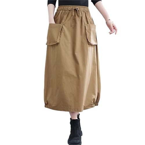【送料無料】[MaadeaNoeTe] スカート レディース ロングスカート ハイウエスト 無地 シンプル ポケット..
