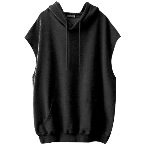 【送料無料】Moilyuko フード付きベスト レディース 袖なし トレーナー トップス 体型カバー ゆったり 薄手 大きいサイズ 無地 通勤 カジュアル 春 ...