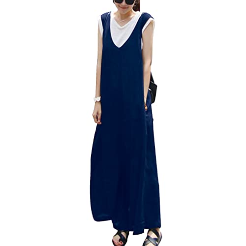 【送料無料】[7-livehouse] サロペット レディース オールインワン オーバーオール ワイドパンツ Vネッ..