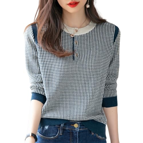 【送料無料】[xppe] ニット トップス レディース セーター カウルネック 長袖 薄手 バイカラー メタル..