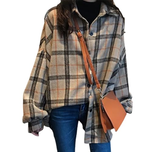 【送料無料】[7-livehouse] ブラウス レディース シャツ チェック柄 長袖 きれいめ オフィス トップス 前開き ンコーデ ゆったり 体型カバー お洒落 着痩せ 普段着 カジュアル 通勤(4)