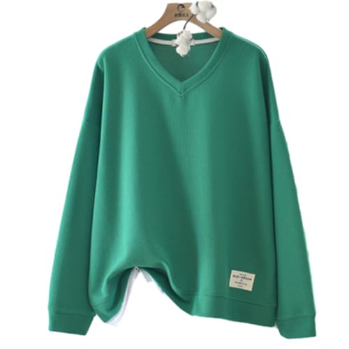 【送料無料】[ORWZDCO] パーカー レディース トレーナー Vネック トップス 切り替え スウェット 重ね着..