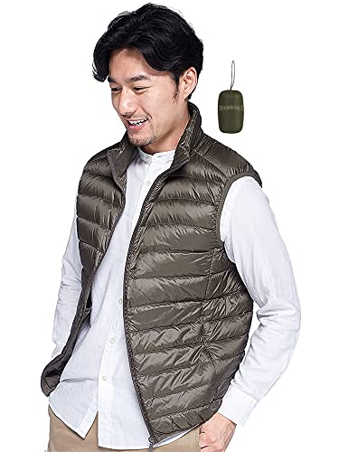 【送料無料】Bvaeocl ダウンベスト メンズ インナーダウンベスト Vネック 立ち襟 軽量 防寒 暖かい ウ..
