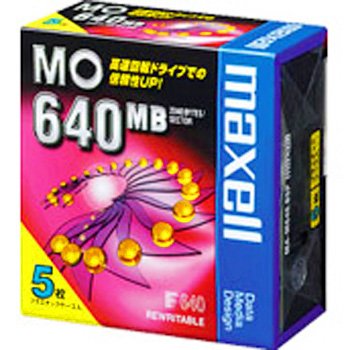【送料無料】日立マクセル マクセル　640 MB MO 5枚セット　MA-M640.B5P