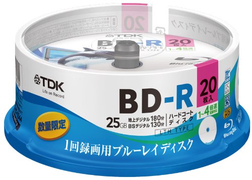 【送料無料】TDK 録画用ブルーレイディスク BD-R LTH TYPE 1回録画用 25GB 1-4倍速 フレームライン/タ..