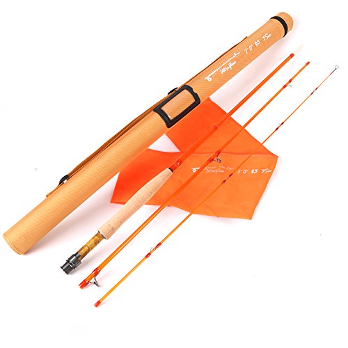 【送料無料】M MAXIMUMCATCH Maxcatchファイバーグラスフライロッド 3wt/4wt/5wt(ブルー/オレンジ/トラ..