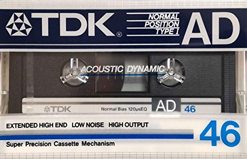 【送料無料】TDK カセットテープ AD 46分 ハイエンド ローノーズ ハイアウトプット AD46