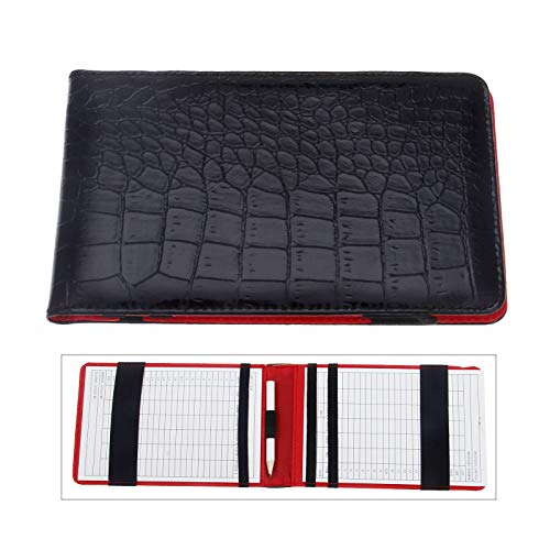 【送料無料】ゴルフ スコアカードホルダー レザー カウンターカード カウンターブック ホルダー 鉛筆付き ギフト