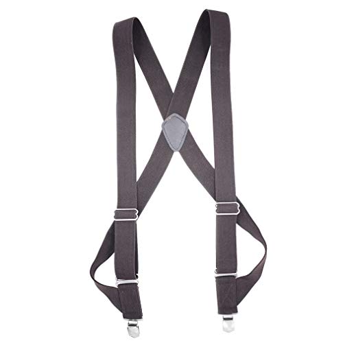 【送料無料】[Jixin4you] サスペンダー メンズ レディース 男女兼用 すっきり 伸縮性良い ズボンつり 作業着用 安定感 紳士ベルト ビジネス スーツ 太め 丈夫 無地 オシャレ プレゼント X型 幅広 学生服 調節可能 吊りバンド(4)