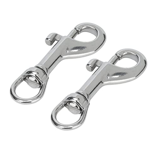 【送料無料】犬用首輪フック、316ステンレス鋼2個防水シングルエンドダイビングクリップボート用360°ベ..