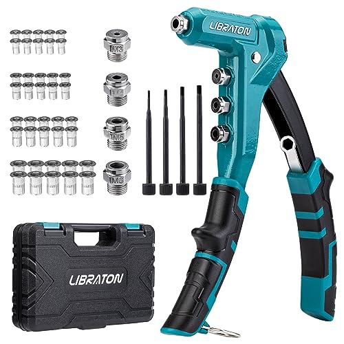 【送料無料】LIBRATON ハンドナッターセット M3 M4 M5 M6 ブラインドナット40個付 ...