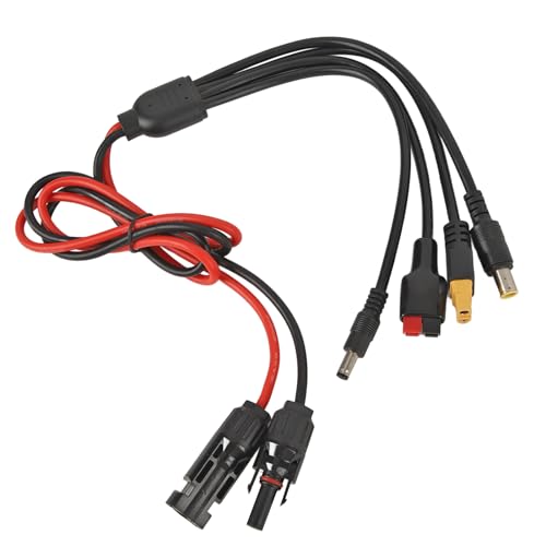 【送料無料】Walfront ソーラーコネクタ ソーラー変換線 ソーラーパネルケーブル IP68防水 アンダーソン/XT60/DC7909 DC5521 DC6530 DC35135 変換アダプター 延長ケーブル ポータブル電源用ソーラーケーブル 1m