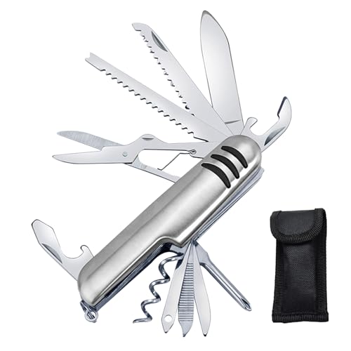 【送料無料】11-in-1 マルチツール アウトドア用 多機能ツール ステンレス製 ノコギリ 缶切り 栓抜き ..