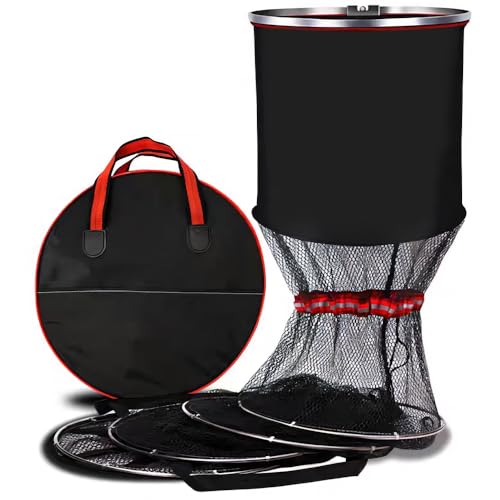 【送料無料】RUIYUNZHUZHU フィッシュガードネット ネットケージ 折りたたみ 魚籠 魚かご ステンレス鋼..