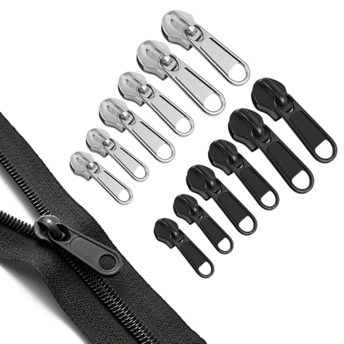 【送料無料】Mikankawa ファスナー ヘッド ファスナースライダー 交換用 ジッパーヘッド 3サイズ12個 ..