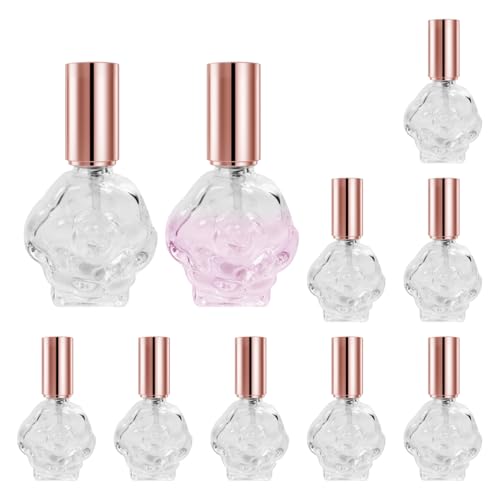 【送料無料】DIFEIUKI 香水瓶 香水アトマイザー 10個入 ポンプ式 ガラスボトル 透明 漏れない ローズゴ..