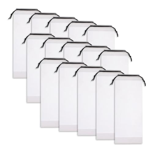 【送料無料】Mikankawa 折畳傘袋 5枚/15枚セット 傘カバー 半透明ビニール袋 防水 水漏れ防止 長さ33x幅13cm 巾着袋 再利用可能 多目的